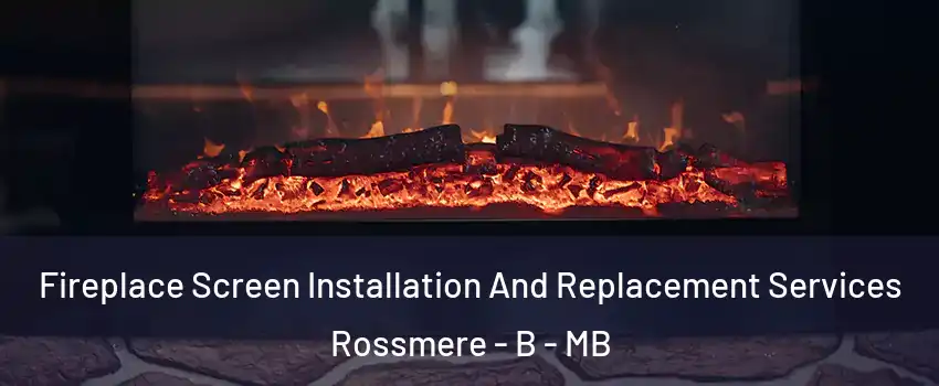  Fireplace Screen Installation And Replacement Services Rossmere - B - MB